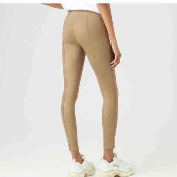 Spanx Faux Suede Leggings in Camel Size L - LIKE NEW - Picture 3 of 9